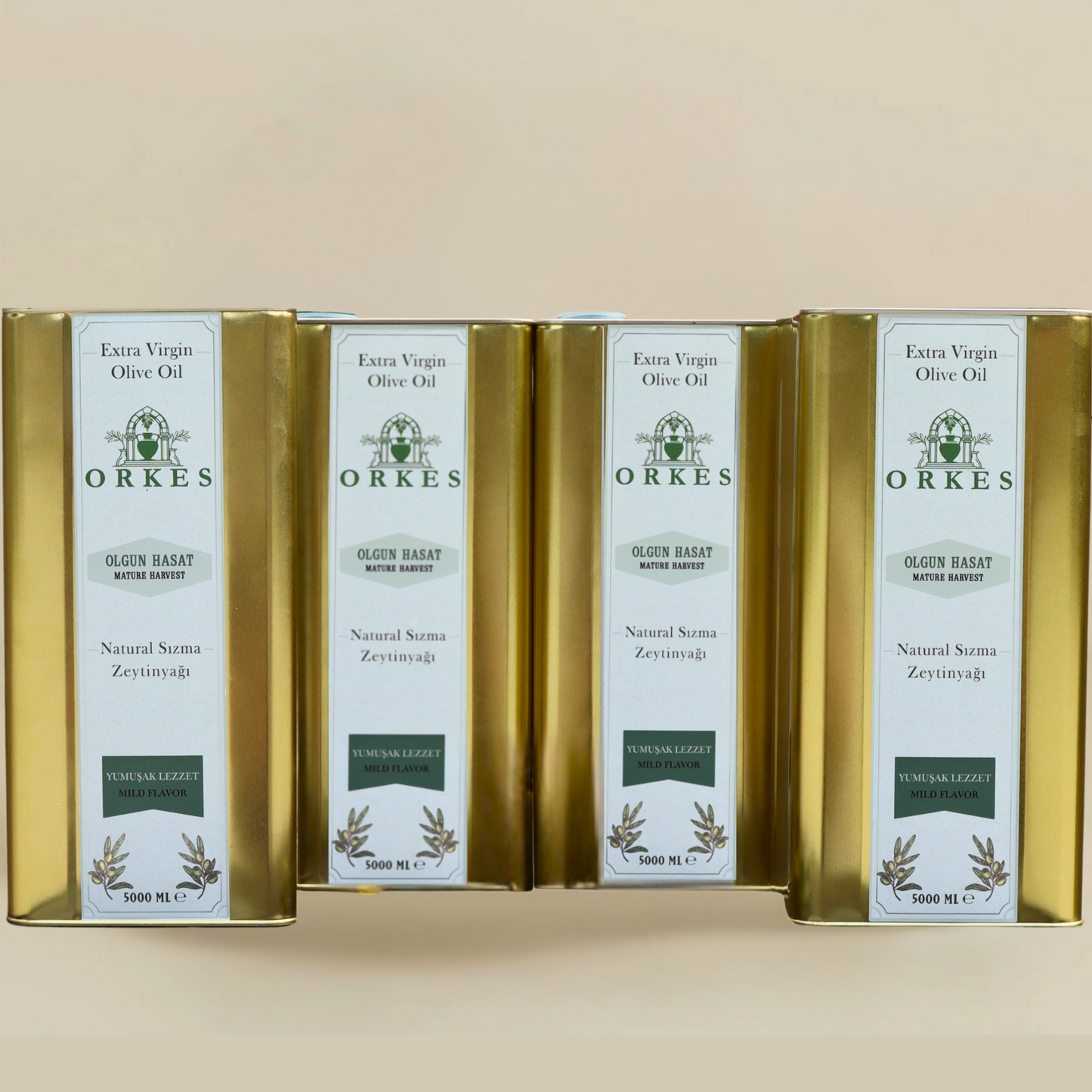 4'lü Paket 5L Naturel Sızma Zeytinyağı