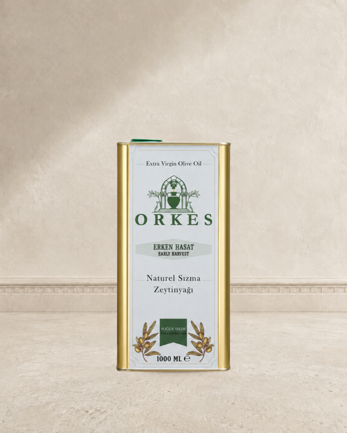ORKES Erken Hasat Natürel Sızma Zeytinyağı 1 L teneke