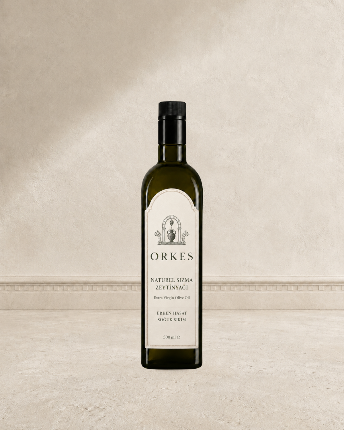 ORKES Filtresiz Natürel Sızma Zeytinyağı 500 ml cam şişe